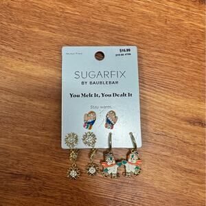 NWT! Sugarfix You Melt It, You Dealth it Winter Earring Set